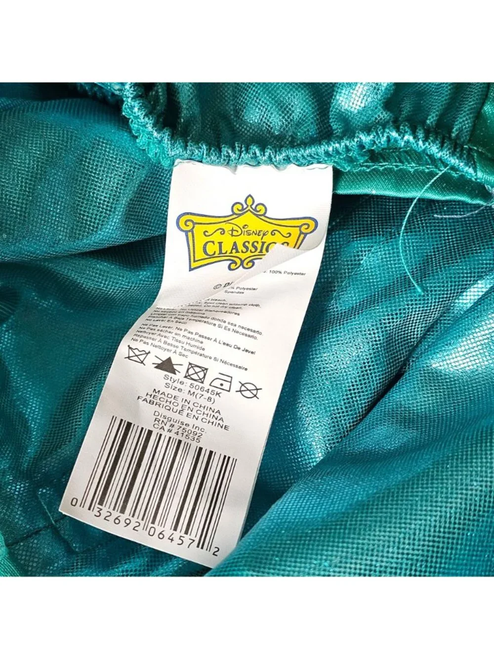 Disney Little Mermaid Ariel Costume Kid 7-8 Gloves Storybook Scene Toys R Us Exc - Picture 9 of 10